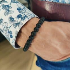 Alternative view of Abrazine Kralenarmband – Verstelbare Herenarmband van 8mm Natuurstenen
