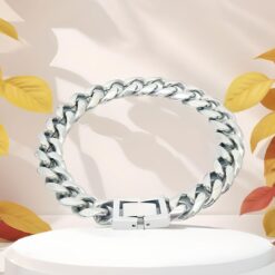 Alternative view of Edelstalen Herenarmband – Hoogglans Afwerking, Stevig & Tijdloos