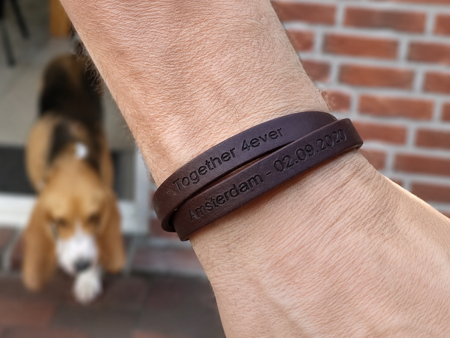Leren Armband met Gravure – Gepersonaliseerd Leer Zwart of Bruin - Afbeelding 6