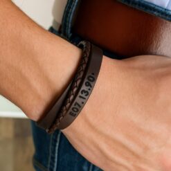 Alternative view of Leren Naam Armband | Gepersonaliseerd Cadeau voor Hem