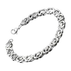 RVS herenarmband – byzantijnse schakel stijlvol design