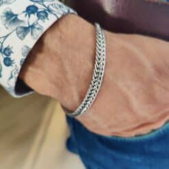 Alternative view of Edelstalen soepele armband voor heren – modern en tijdloos