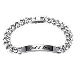 Edelstalen graveerarmband voor heren – stijlvol en persoonlijk