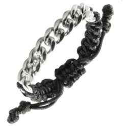 Stoere Verstelbare edelstalen herenarmband