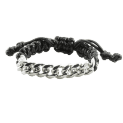 Alternative view of Stoere Verstelbare edelstalen herenarmband