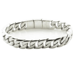 Alternative view of Stoere stalen herenarmband met verwijderbaar tussenstuk