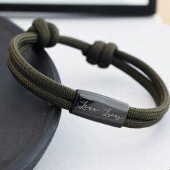 Verstelbare charm-armband van paracord - Gepersonaliseerd