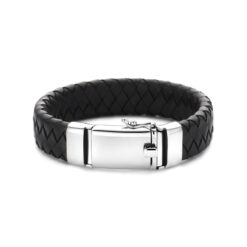 Heren Armband van Leer – Zilveren Sluiting – Klassiek & Tijdloos voor Mannen