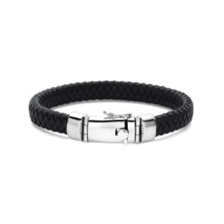 Heren Armband van Leer – Zilveren Sluiting – Klassiek & Tijdloos voor Heren