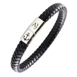 PU Leren Armband met Gravure – Gepersonaliseerd Cadeau voor Hem