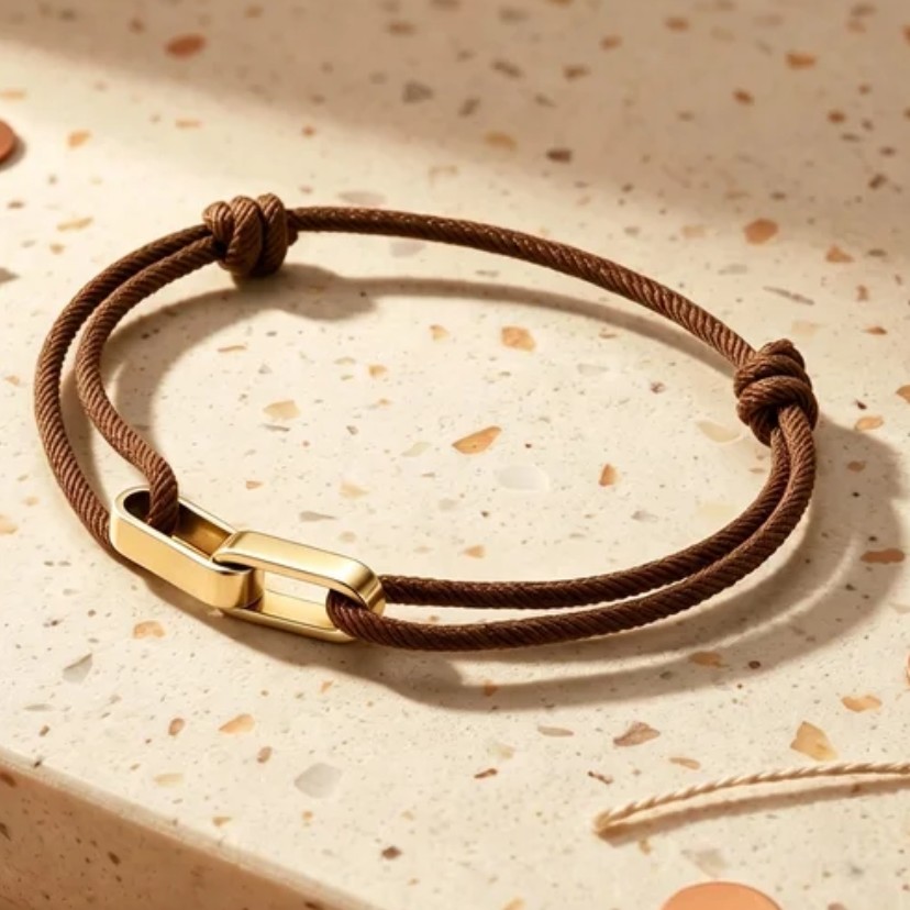 Gepersonaliseerde en verstelbare minimalistische armband met Naam - RVS Goudkleurig - Afbeelding 4